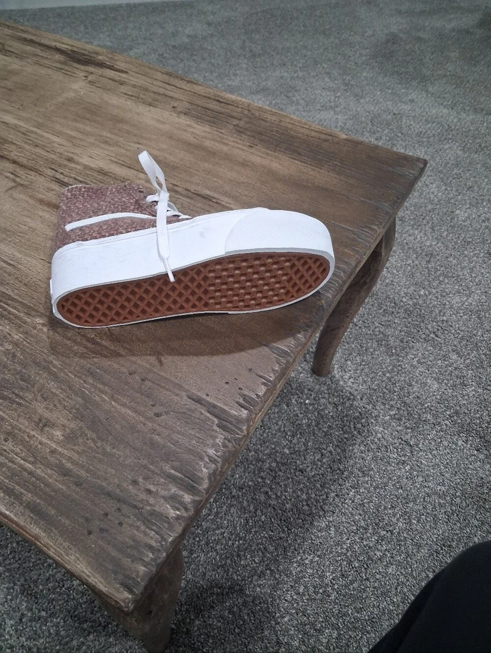 Right Shoe Only Vans SK8-Hi Tapered Stackform  Tweed/Taupe Brown Size 4.5 NWT